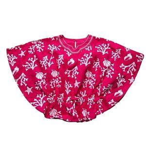 Gymboree Girls Pink Coral Print Swim Coverup Size 4 Years